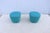 Organic Modern Andreu World Beat Ottoman in Blue Teal Fabric - A Pair For Sale - Image 4 of 18