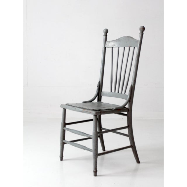 Antique Victorian Painted Spindle Back Chair For Sale - Image 6 of 16