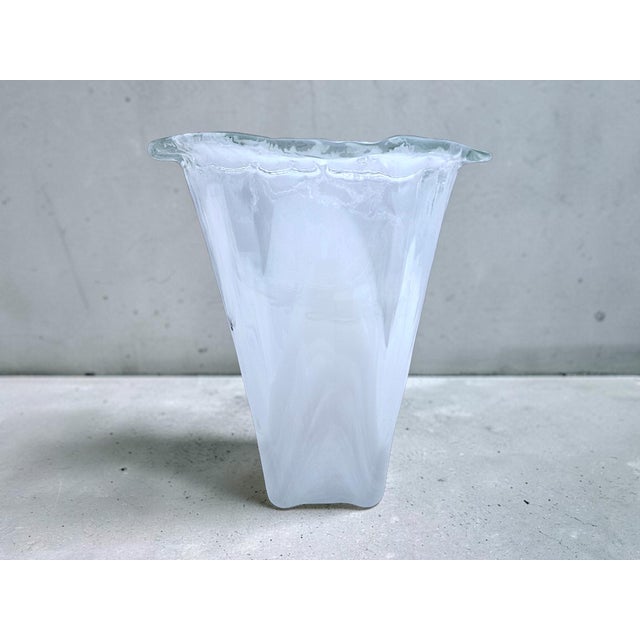 White Murano Glass Vase from La Murrina, 1980s For Sale - Image 8 of 8