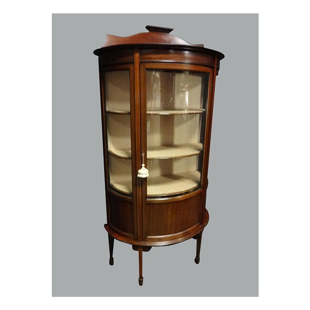 Mahogany Inlaid Display Cabinet, 1910 For Sale - Image 4 of 5
