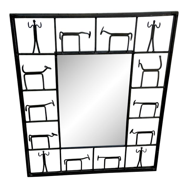 Frederick Weinberg (American, born 1942), Figural Iron Mirror For Sale