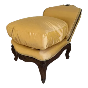 Mid 18th Century Louis XV Beechwood Provincial Boudoir Chair Signed D. Forget