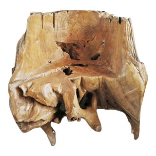 Free Form Burl Wood Root Chair For Sale