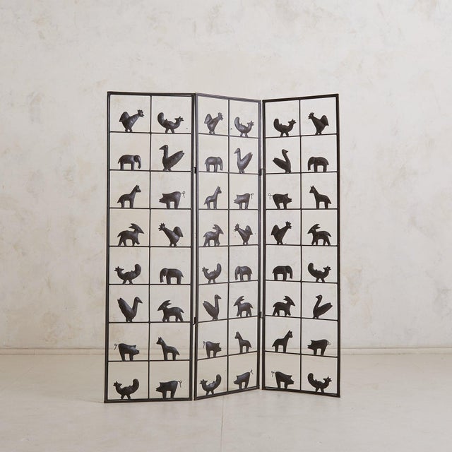 Atelier Marolles French Wrought Iron Room Divider by Jean Touret for Atelier de Marolles, 1950s For Sale - Image 4 of 11