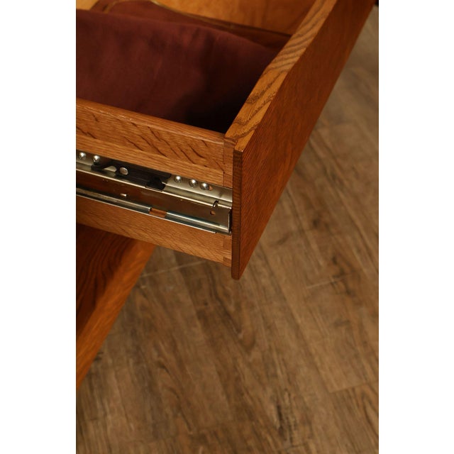 Stickley Mission Collection Oak China Cabinet With Strap Hardware For Sale In Philadelphia - Image 6 of 18
