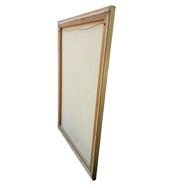 Metal Mid Century Oil Painting by Larkin a Portrait of an Indian Girl For Sale - Image 7 of 7