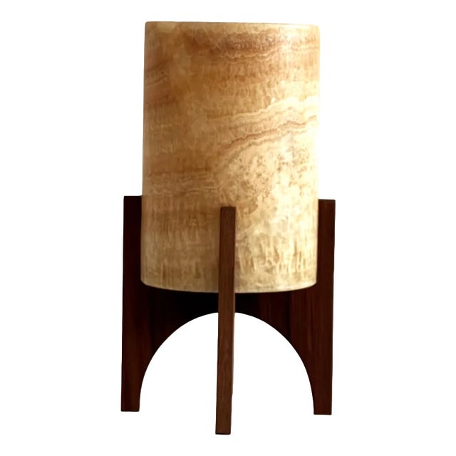 Comet No. 0213 Hand-Carved Alabaster Table Lamp by Material Lights For Sale