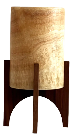 Comet No. 0213 Hand-Carved Alabaster Table Lamp by Material Lights