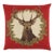 Stag Red Tapestry Cushion With Feather Filler - 46x46cm (18"x18") For Sale