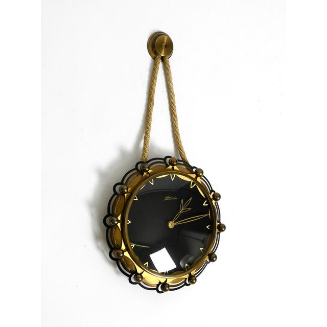 Original Mid Century Modern mechanical wall clock from Atlanta. Made in Germany. with one 10-day clockwork and a gong...