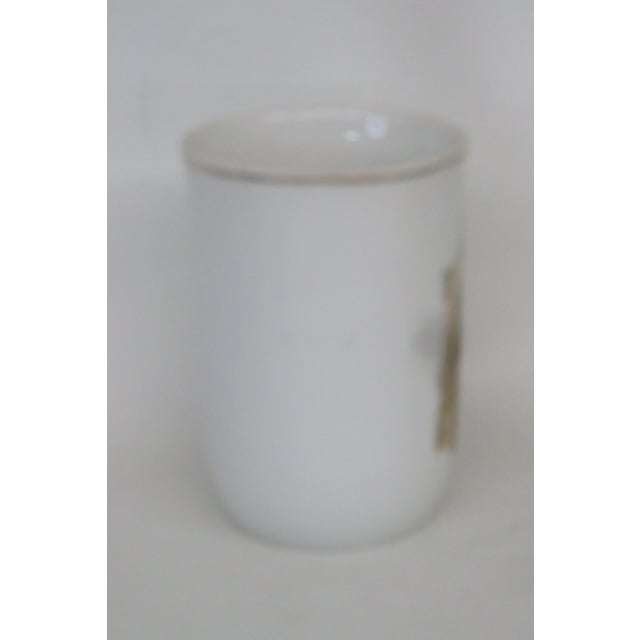 White Vintage Enesco 1976 Woodland Haven Owl Coffee Tea Mug With Gold Rim 4695b For Sale - Image 8 of 10