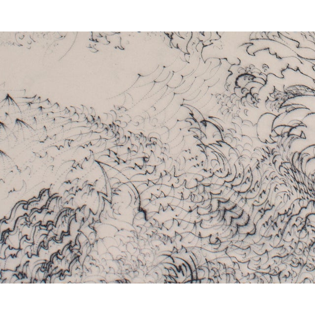 1970s 1972 “Surging Wave” Abstract Etching by Gabor Peterdi For Sale - Image 5 of 9