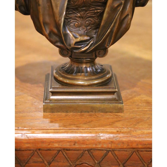 Metal 19th Century French Renaissance Revival Bronze Bust by Alexandre Duchoiselle For Sale - Image 7 of 10