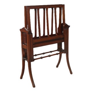 Brown Walnut Folio Stand For Sale