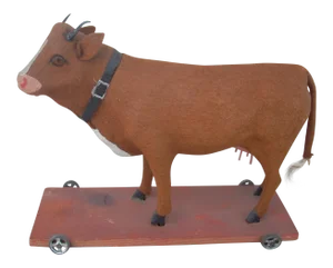 Antique Cow Pull Toy