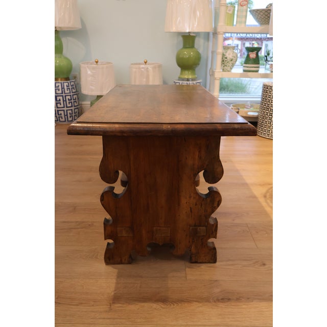Bring old-world charm and timeless craftsmanship into your home with this 19th-century Italian bench. Handcrafted from...