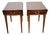 1950s English Hepplewhite Birdseye Maple Banded Walnut Pembroke Drop Leaf Tables For Sale