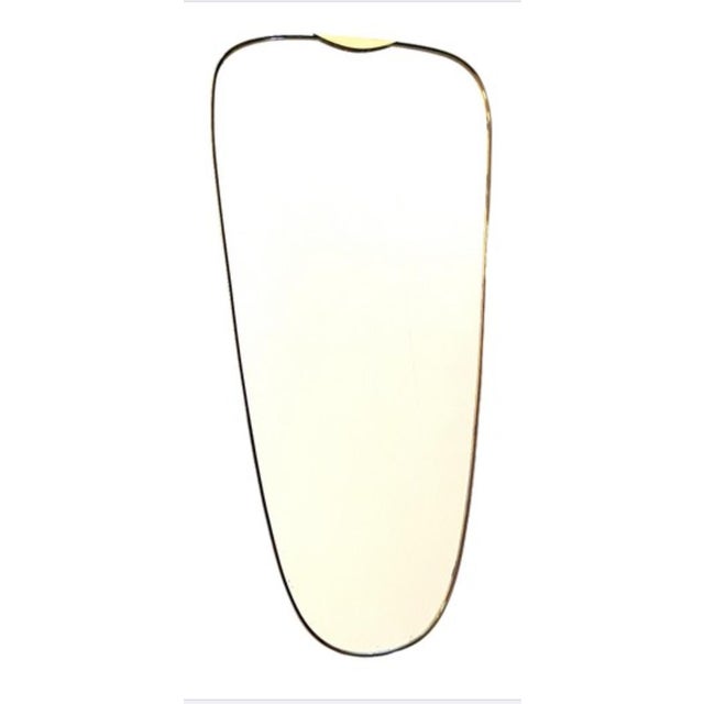 Art Deco Brass Mirror, 1950s For Sale - Image 3 of 11