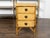 Early 20th Century Small English 1920s Mottled Bamboo Three-Drawer Chest with Floral Décor For Sale - Image 5 of 12