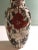 Vintage Asian Floral Red, Green & White Decorative Vase For Sale - Image 9 of 13