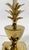 Vintage Bombay Brass Pineapple Table Lamp W/ Tole Shade For Sale - Image 9 of 11
