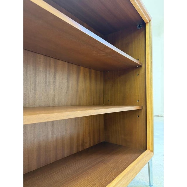 Walnut Bookcase with New Chrome Feet from Wk Möbel For Sale - Image 6 of 11