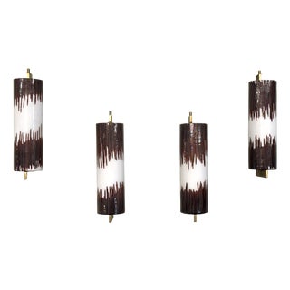 Wall Lamps by Ludovico Diaz De Santillana for Venini, 1960s, Set of 4 For Sale