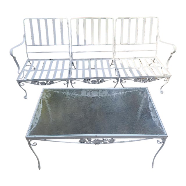 Woodard Briarwood Iron Sofa Set 4 Pieces Chairish