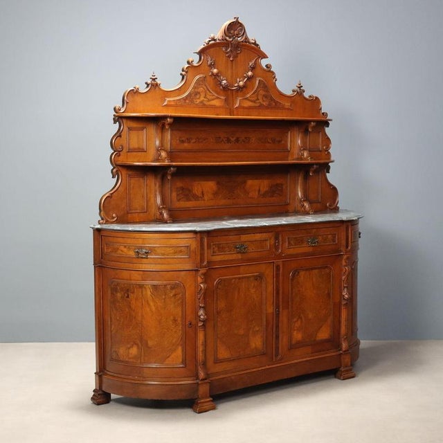 Umbertina Sideboard in Walnut and Walnut Burl For Sale - Image 13 of 13