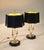 Wood Mid-Century Modern Empire Brass Table Lamps, 1960s, Set of 2 For Sale - Image 7 of 18