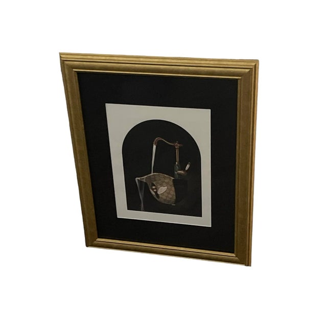 Mid-Century Modern Gucci Framed Fashion Lithograph For Sale - Image 3 of 7
