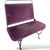 Mid-Century Industrial Bench with Purple Wool Upholstered Seat For Sale - Image 5 of 9