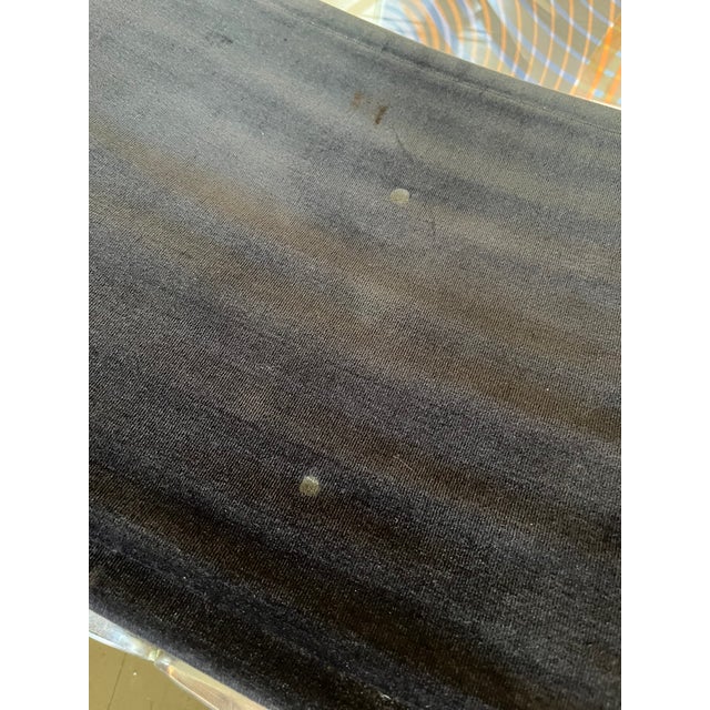 Mid Century Chrome Directors Chairs Glam Era in Black Velvet For Sale - Image 12 of 13