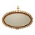 Oversized Antique French Carved Gilt Wood & Mahogany Oval Wall Mirror For Sale