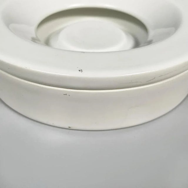 Mid-Century Italian White Porcelain Stoneware Ashtray from Mangiarotti Danese, 1970s For Sale - Image 6 of 10