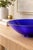 Glass Arthur Court Designs Cobalt Blue Ribbed Art Glass Bowl – 14.25” For Sale - Image 7 of 7