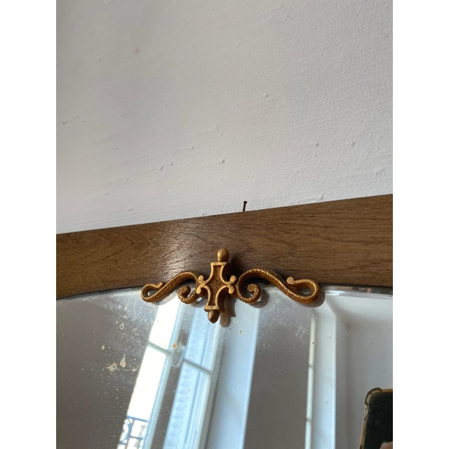 Beautiful Art Deco wooden mirror. French work, circa 1920. Very good overall condition. Dimensions: 93cm (width) x 120cm...