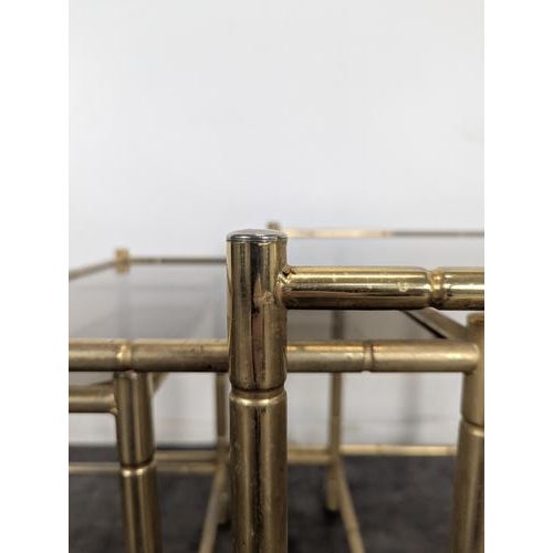 Nesting Tables in Bamboo, 1970s, Set of 3 For Sale - Image 3 of 6