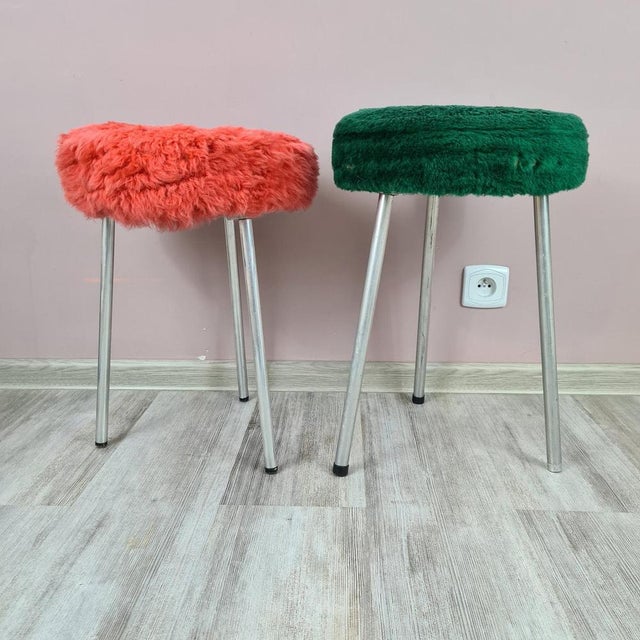 1960s Stools from VEB Elektroinstallation Deutschneudorf, East Germany, 1960s-1970s, Set of 2 For Sale - Image 5 of 11