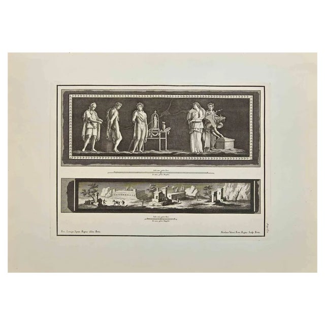 Nicola Vanni, Roman Rite and Landscape, Etching, 18th Century For Sale