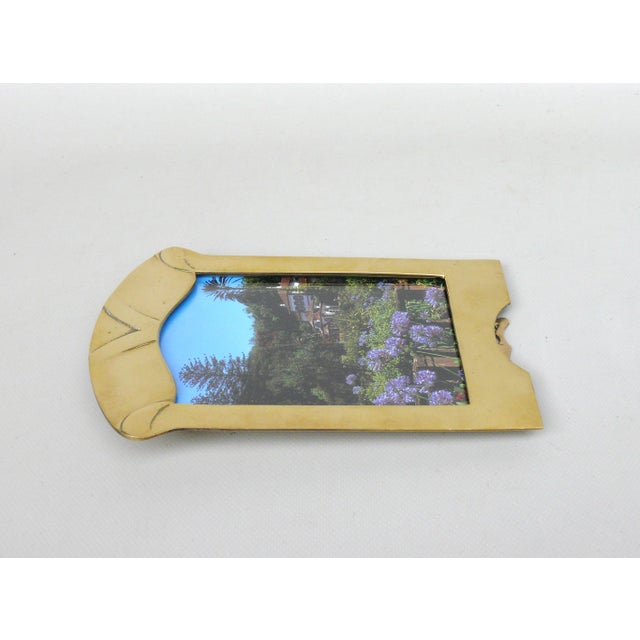 German Art Nouveau Picture Frame in Brass, 1890s For Sale - Image 9 of 17