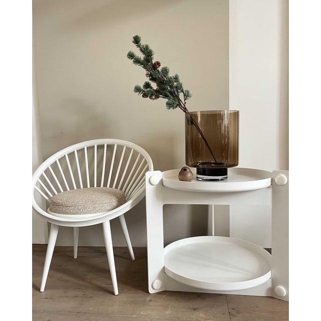 Brown Circle Chair by Yngve Ekström For Sale - Image 8 of 9