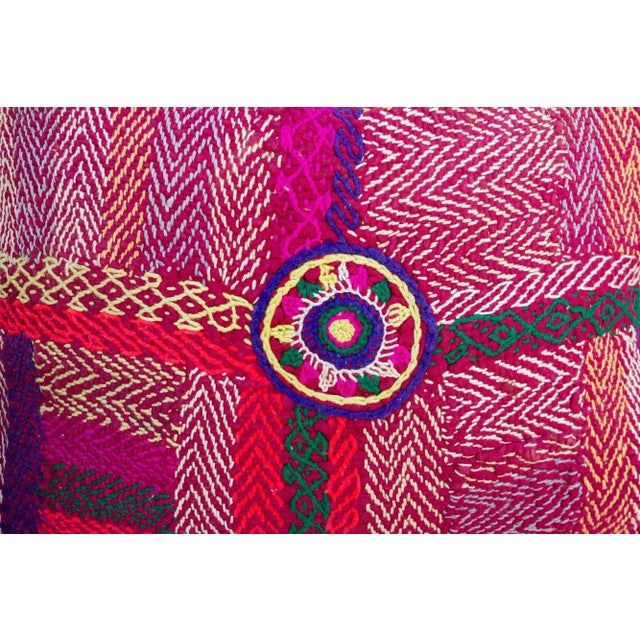 Tribal Rargoli Sindh Sami Square Pillow For Sale - Image 3 of 8