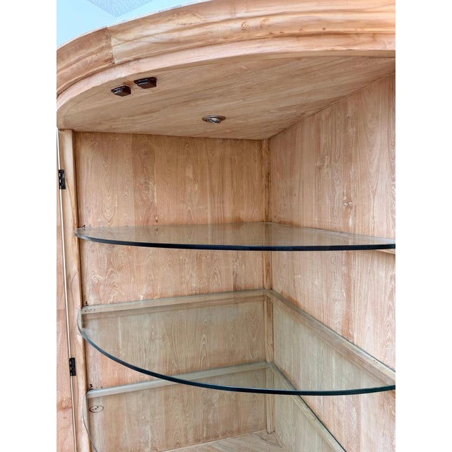 Teak Curved Display Cabinet For Sale - Image 4 of 6
