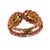 Red Vintage Coral Glass and Yellow Rhinestone Clamper Cuff, 1940 For Sale - Image 8 of 11