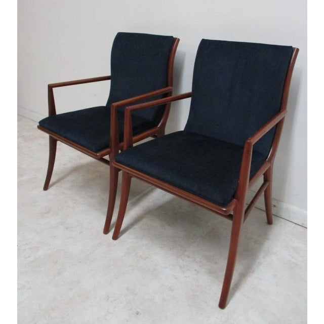 1990s Pair Bexley Heath for Widdicomb Teak Dining Room Armchairs Danish Modern For Sale In Philadelphia - Image 6 of 12