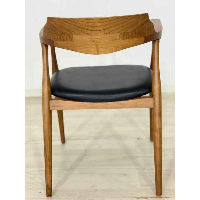 Danish Armchair in Leatherette and Wood For Sale - Image 9 of 10