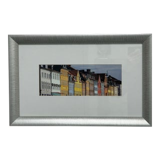 Color Photography Colorful Homes of Denmark Print, Framed For Sale