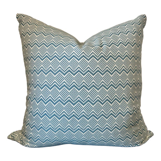 Soane Britain Celestial Diamond – Azure – Weave Fabric Pilllow For Sale