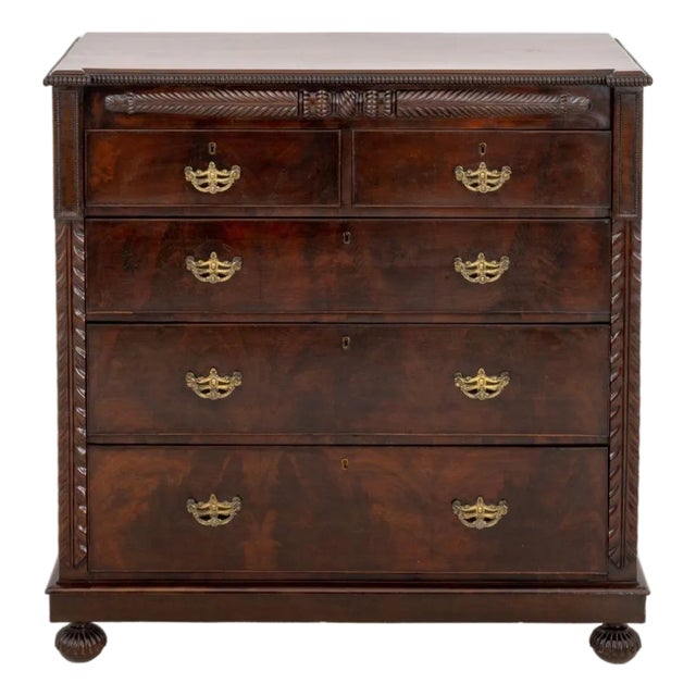 American Empire Mahogany Chest of Drawers For Sale